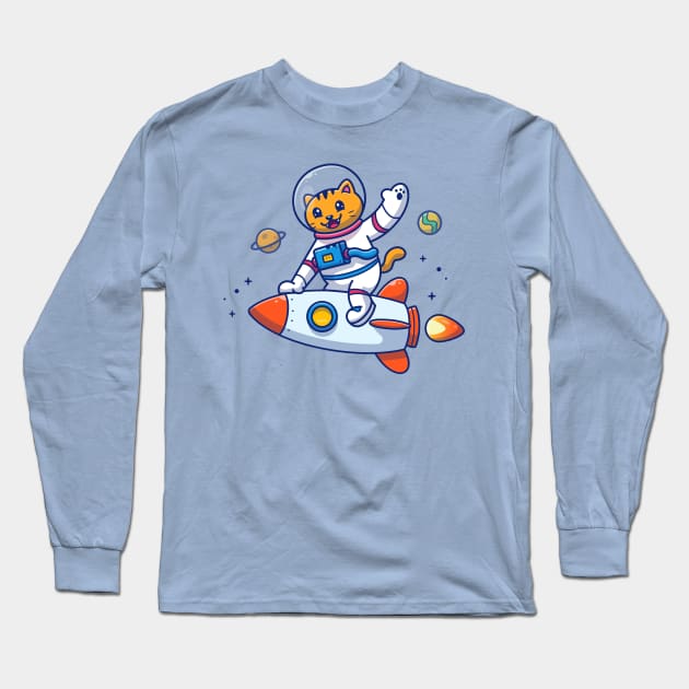 Astronaut Cat Long Sleeve T-Shirt by Catalyst Labs